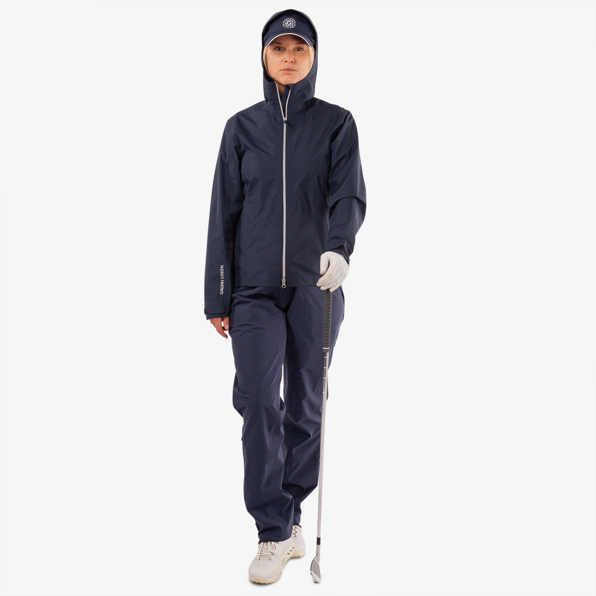 Galvin Green Andrea Dryvr Pertex Ladies Waterproof Golf Jacket Navy